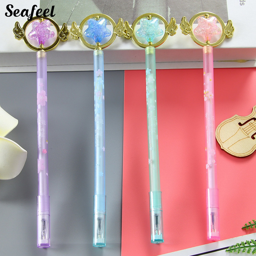 Set 10 Bút Bi Có Tay Cầm Siêu Nhẹ Chống Rò Rỉ Thiết Kế Dễ Thương Tiện Dụng Cho Gia Đình / Trường Học