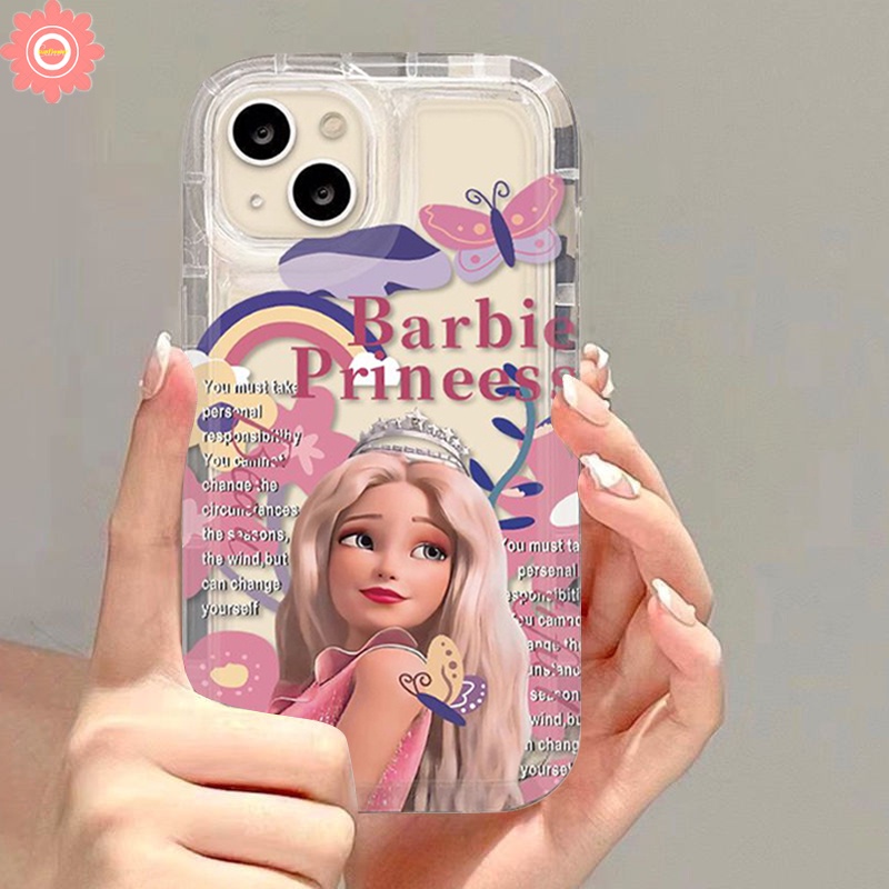 Ốp Điện Thoại Túi Khí Chống Sốc In Hình Công Chúa Barbie Cho iPhone 11 13 14 12 Pro MAX 7Plus XR 7 8 6 6S Plus X XS MAX