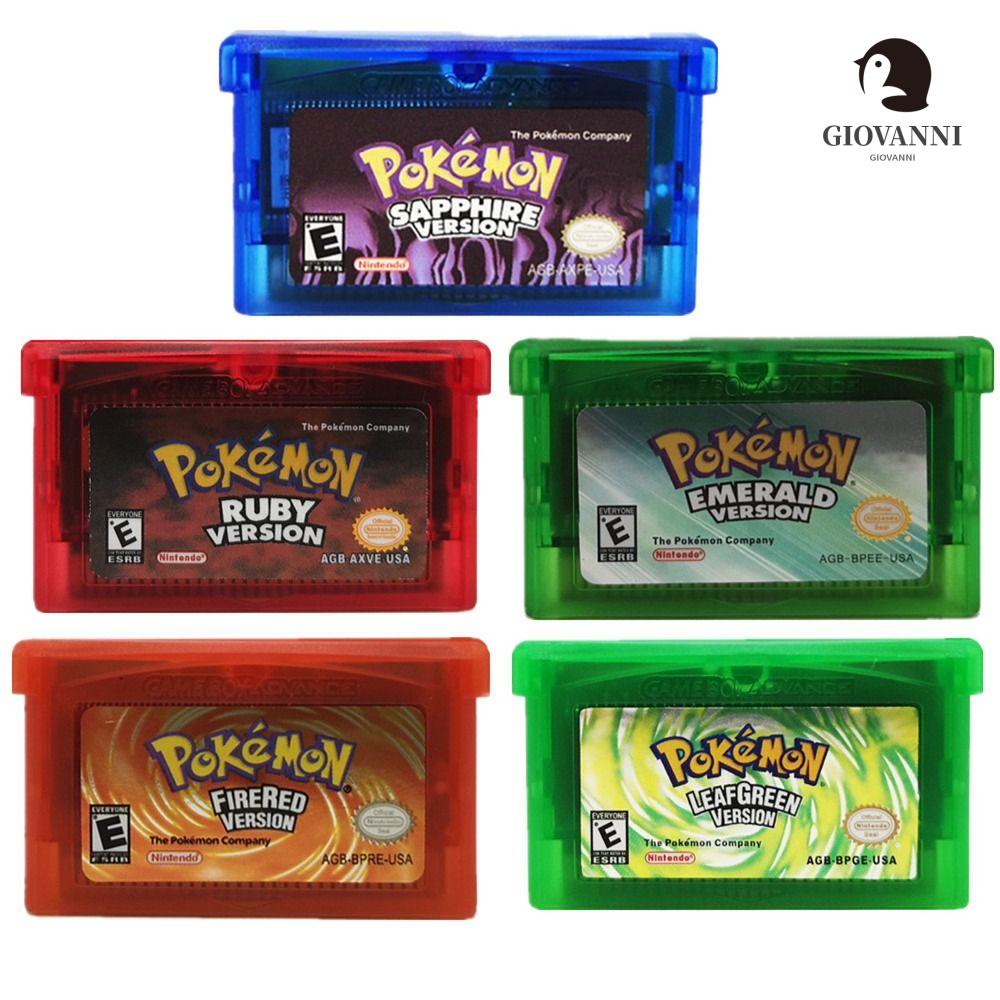 Thẻ Trò Chơi GBA SP Video Tiếng Anh Cổ Điển Pokemon Nhiều Màu Sắc Cho Trẻ Em