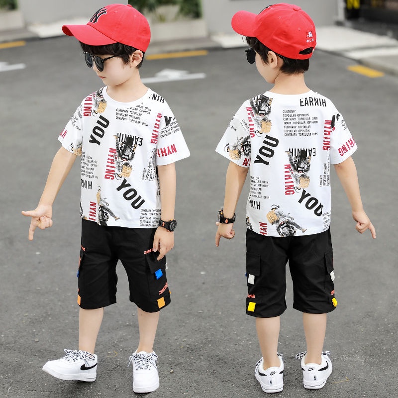 Bộ Đồ Thời Trang Mùa Hè 2023 Hai Mảnh Tay Ngắn Dễ Thương Xinh Xắn Cho Bé 3-5 - 7-9 - 11 Tuổi