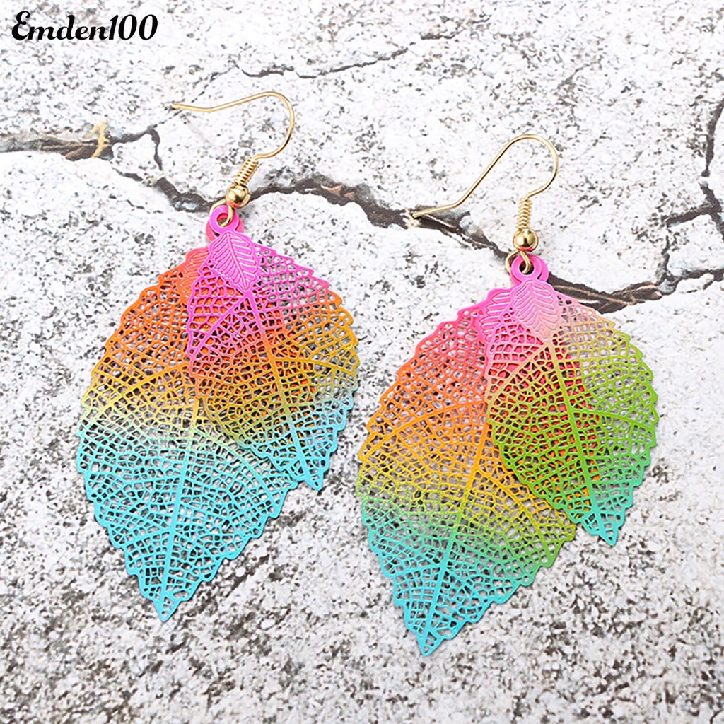 1 Đôi Bông Tai Chiếc Lá Thời Trang Nữ Tính