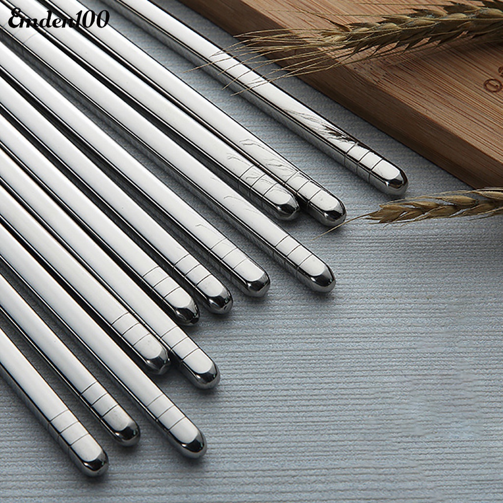 Set 10 Đôi Đũa Vuông Bằng Thép Không Gỉ