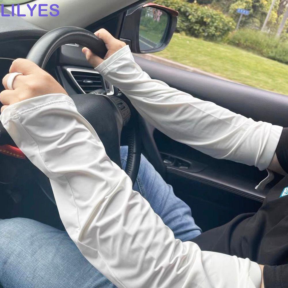 Găng Cánh Tay Chống Nắng / Tia UV Cỡ Lớn Màu Trơn Co Giãn Thời Trang Mùa Hè Cho Nữ