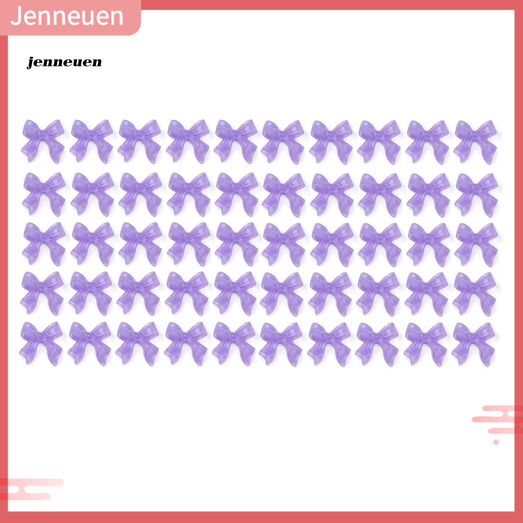 Set 50 Phụ Kiện Nơ Trang Trí Móng Tay Nghệ Thuật Cho Nữ DIY