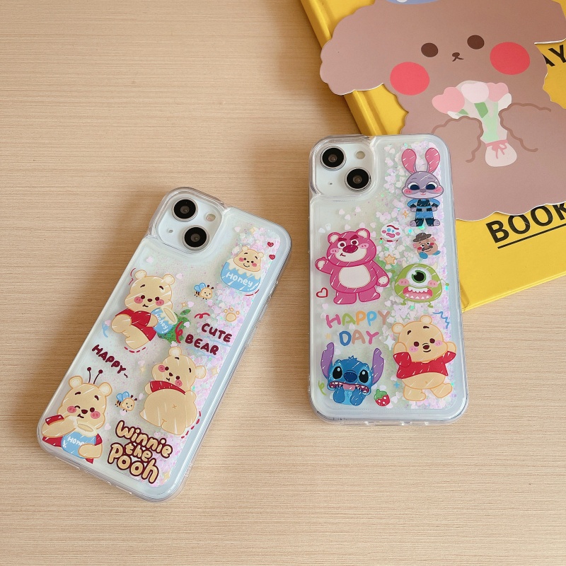Ốp Điện Thoại Silicon Dẻo Mềm Hình Gấu Winnie the Pooh Dễ Thương Cho iPhone 14 13 12 11 Pro Max 14 Plus
