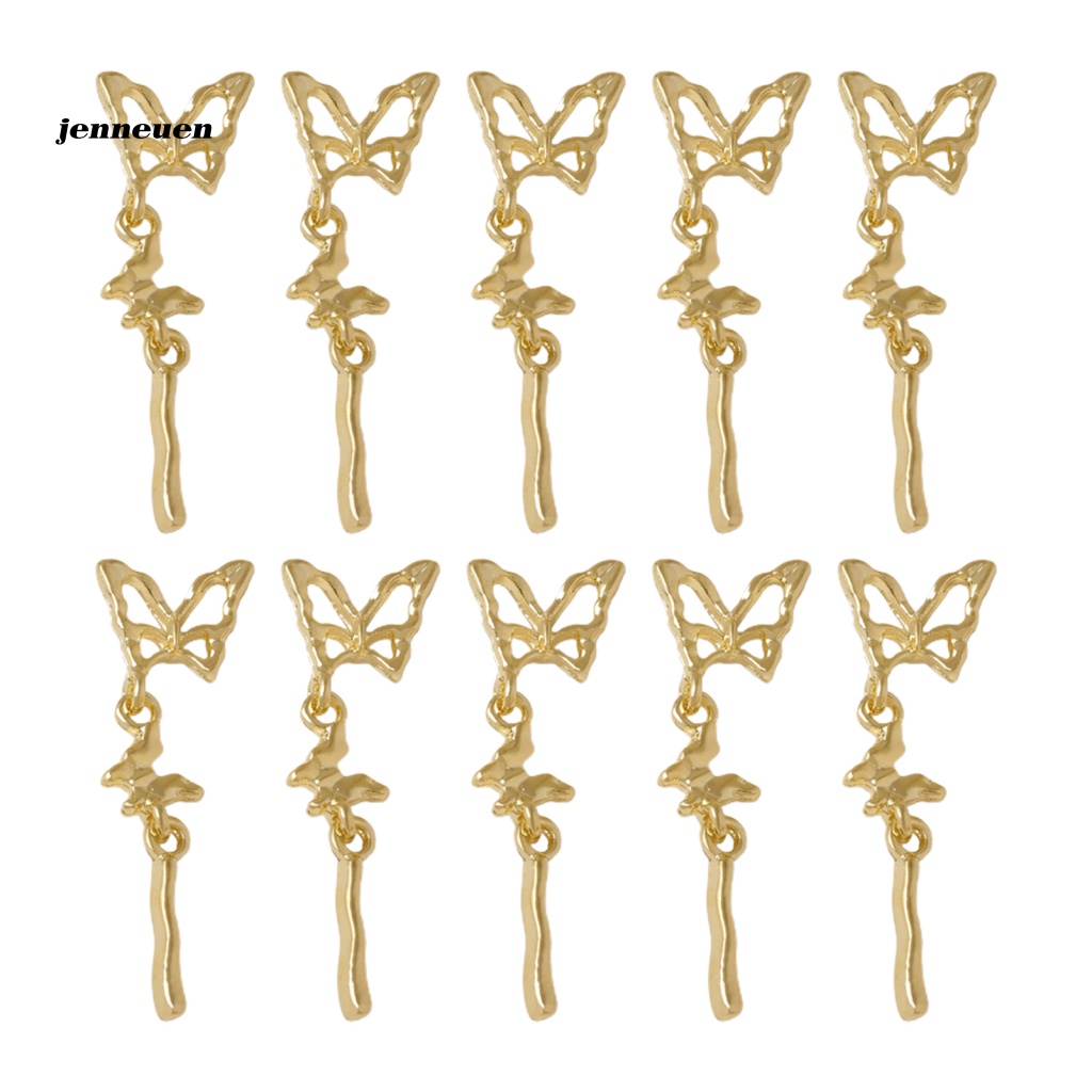 Set 10 Mặt Dây Chuyền Hình Bướm 3D Trang Trí Móng Tay Nghệ Thuật