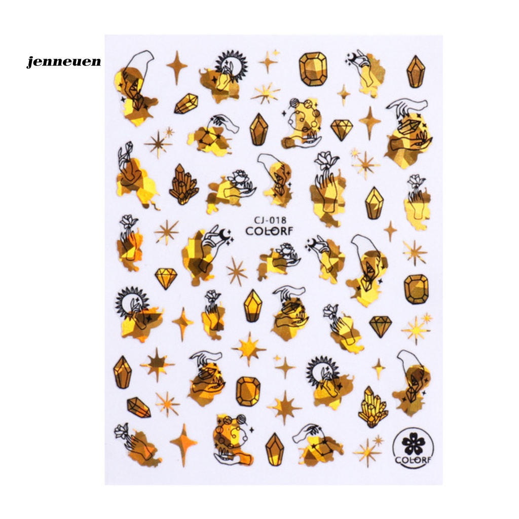 Jen Giấy Dán Móng Tay Siêu Mỏng Chuyển Đổi Hình Hoa Phong Nhiều Màu Sắc Sống Động DIY Cho Nữ