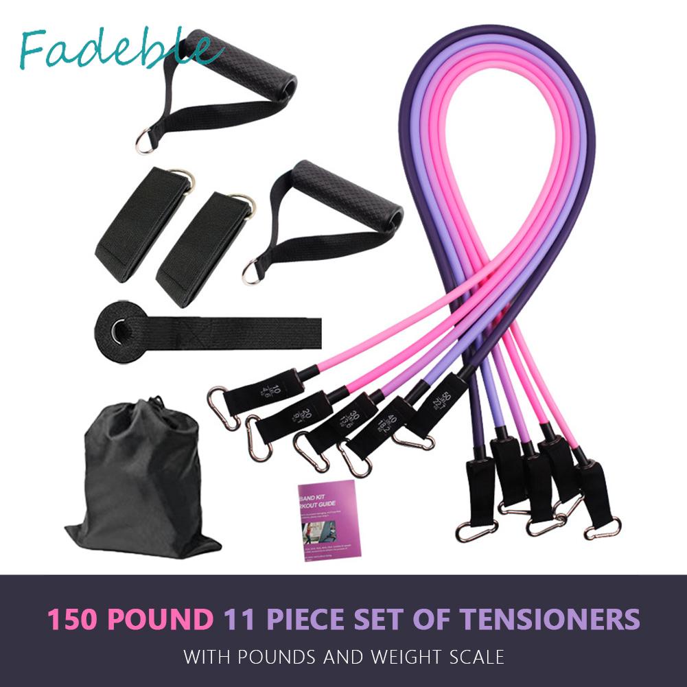 Set 11 Dụng Cụ Dây Kéo Đàn Hồi Hỗ Trợ Tập Thể Hình Chống Trượt