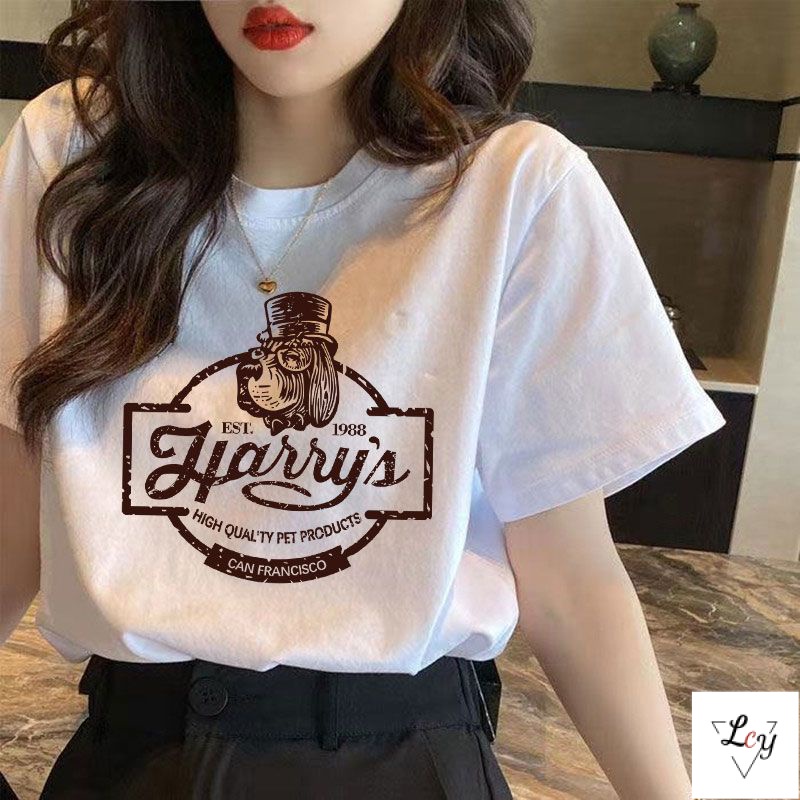Áo Thun Cotton Tay Ngắn Dáng Rộng Phong Cách Thời Trang Hàn Quốc 2023