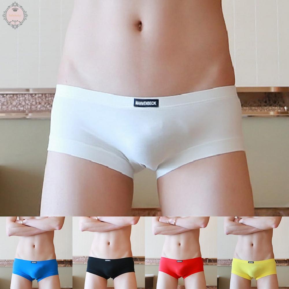 Mens Seamless Breathable Comfy Boxers Underwear Bulge Briefs Shorts Underpants