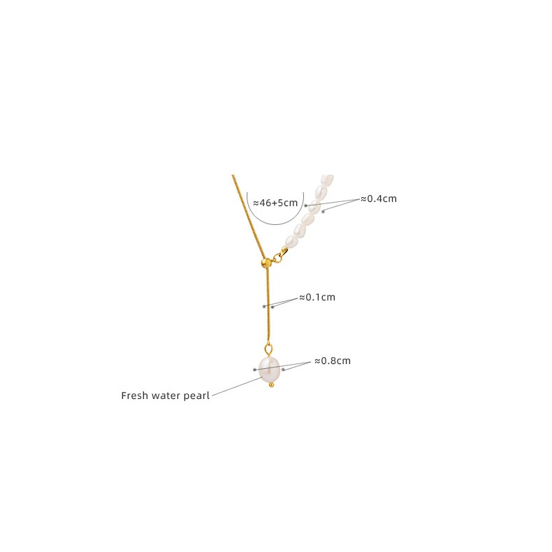 Vòng cổ Mạ Vàng Đính Ngọc Trai Sang Trọng Phong Cách Âu Mỹ