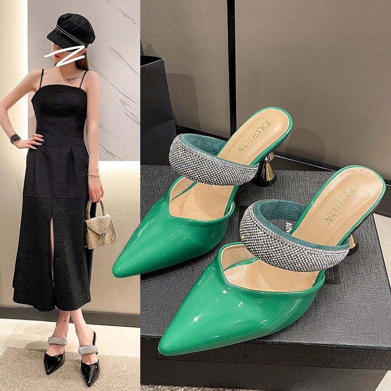 Giày Cao Gót Da Mũi Nhọn Thời Trang Dành Cho Nữ 41 42 43
