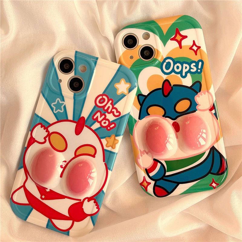 Japanese and Korean Ins Stereo Ultraman Apple 14 Phone Case Iphone13promax Silicone 12 Soft 11 All Inclusive T615