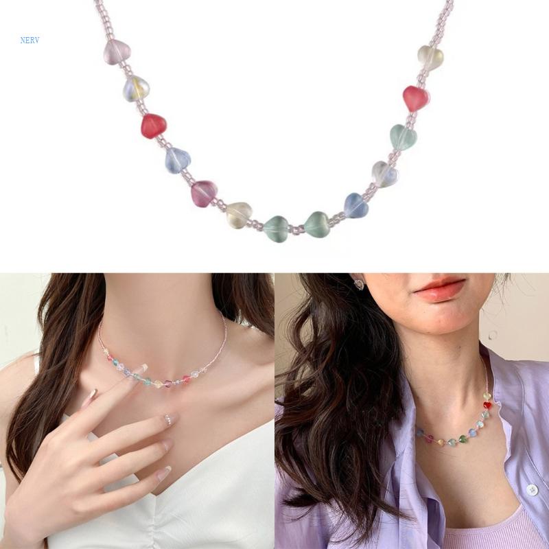 Vòng Cổ Choker Mặt Hình Trái Tim Ngọt Ngào Thanh Lịch Cho Nữ