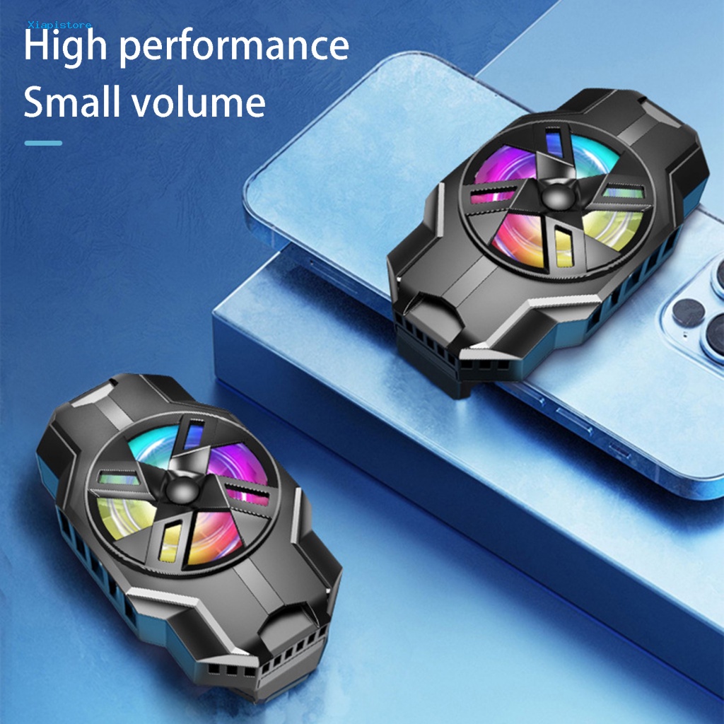 [Xiapistore] S3 Quạt Tản Nhiệt Bán Dẫn Làm Mát Nhanh Không Trơn Có Đèn Nhiều Màu Sắc Tiếng Ồn Thấp Tiện Lợi Dành Cho Điện Thoại