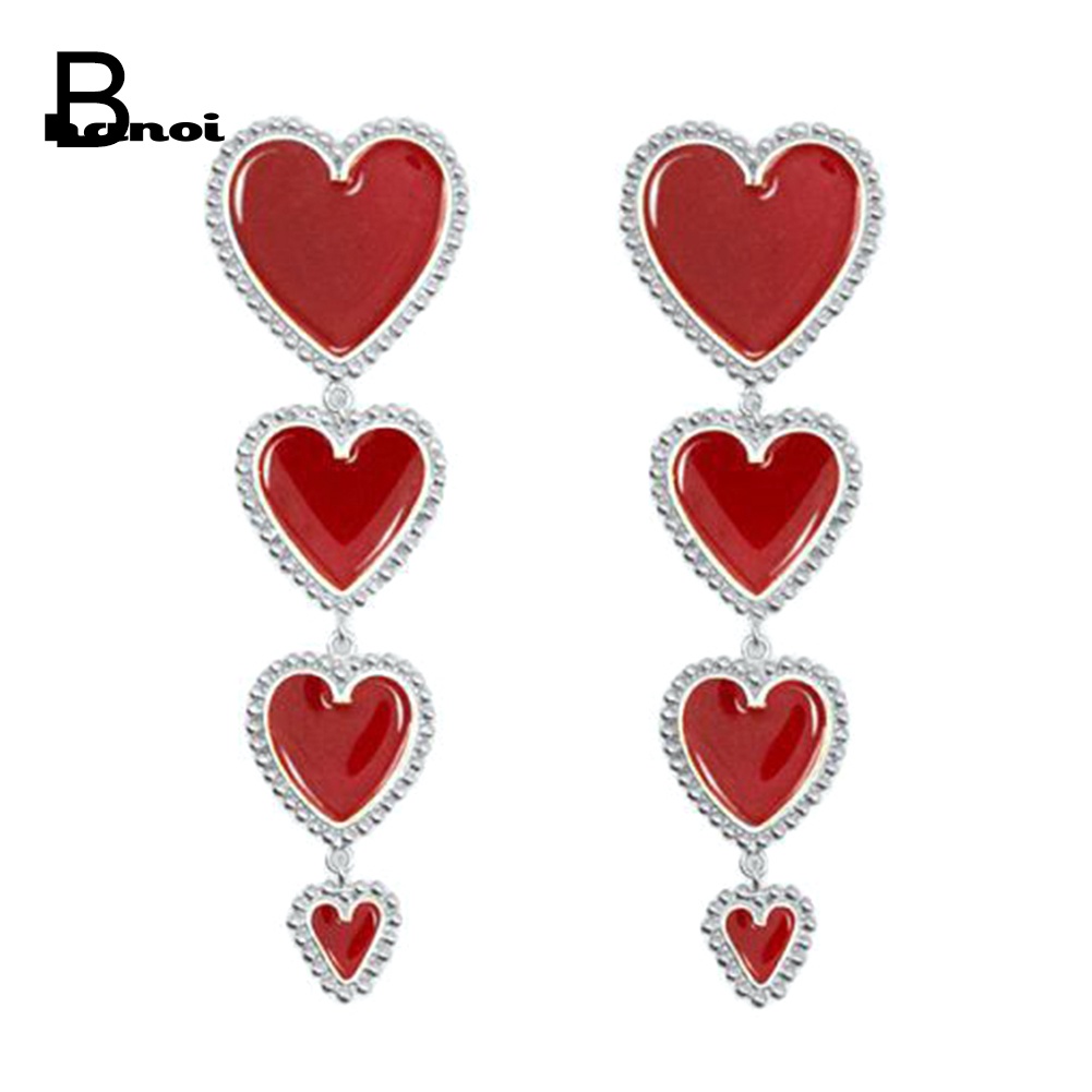 Khuyên Tai Nữ Dáng Dài Hình Trái Tim Thời Trang