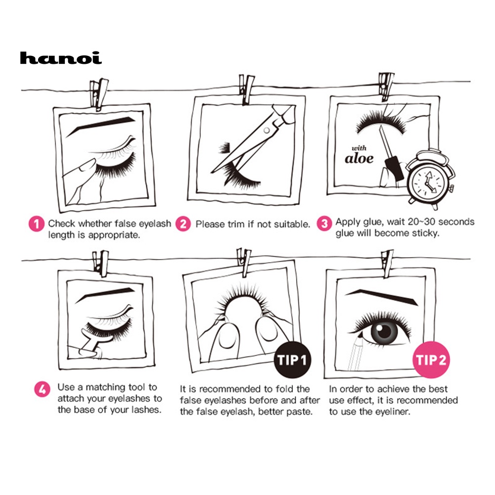 Set 3 Cặp Lông Mi Giả Cong Dài Tự Nhiên