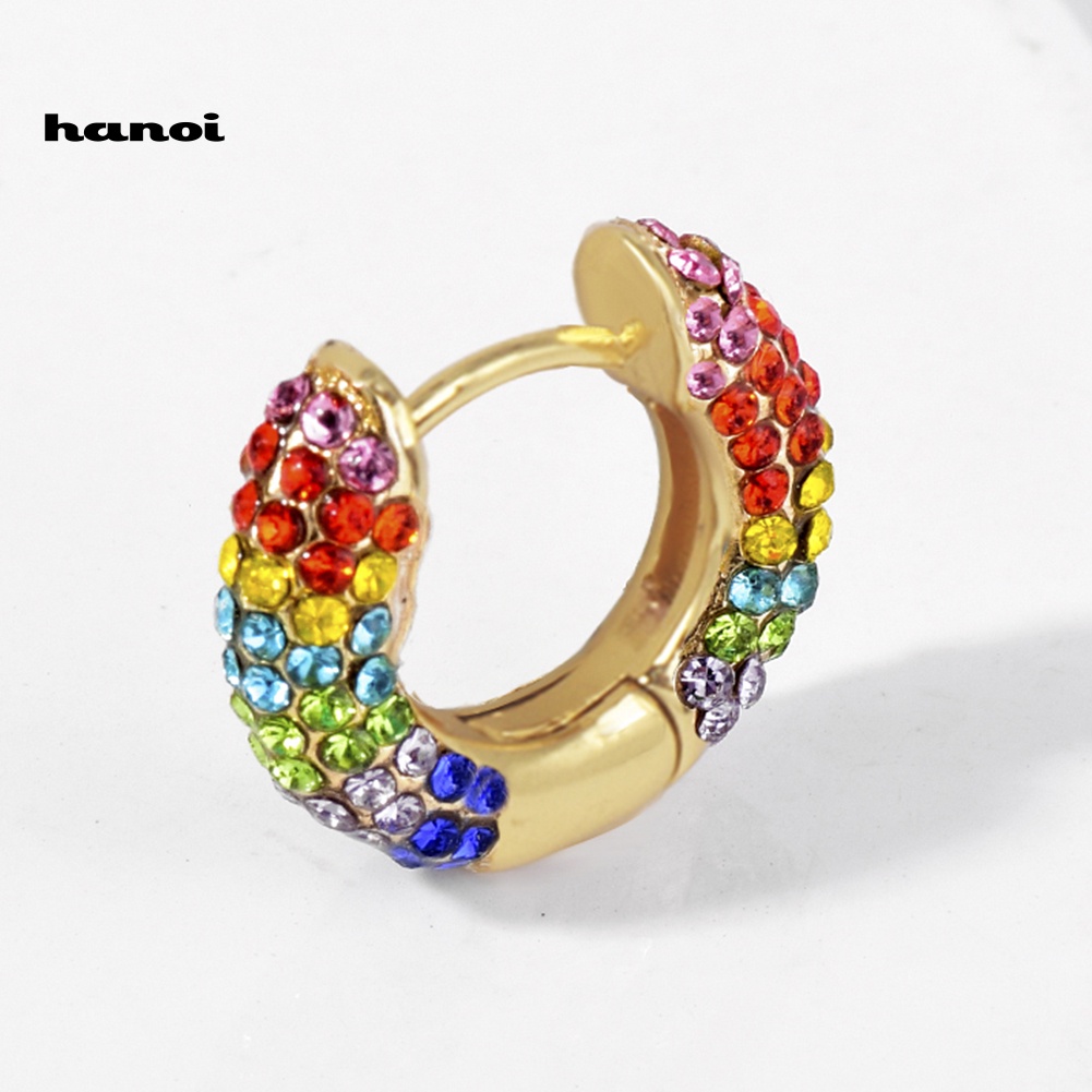 1 Khuyên Tai Đính Đá Nhiều Màu Thời Trang Nữ
