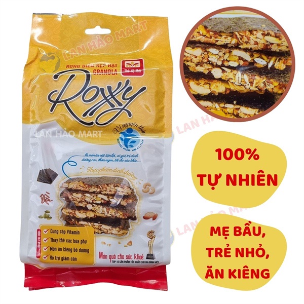 Bánh Rong Biển Kẹp Hạt Granola Roxxy Gói 135g - Siêu Hạt Giòn Rụm