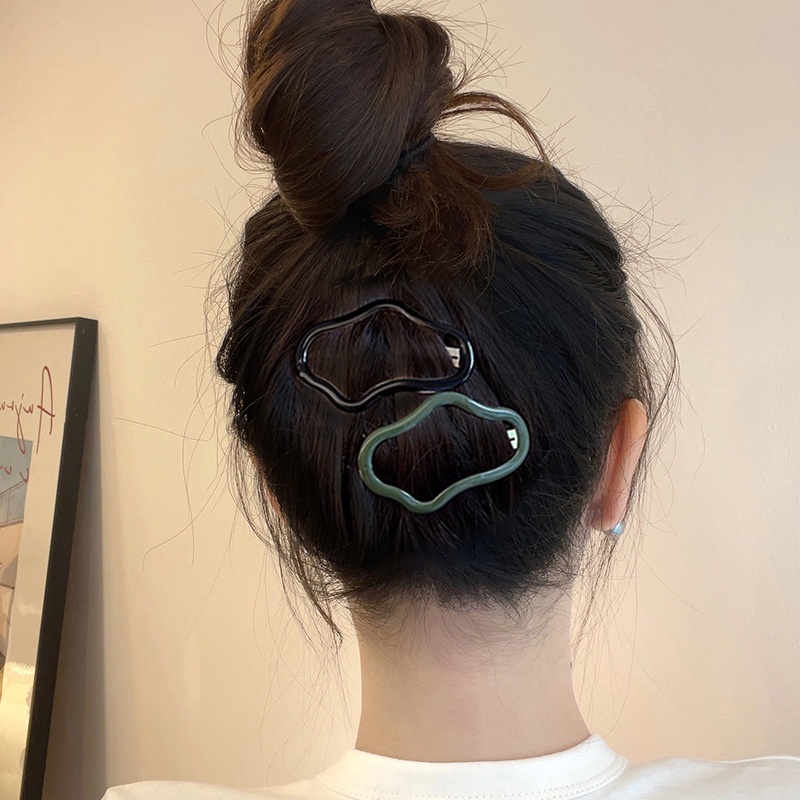 Kẹp Tóc Bb Hình Đám Mây Khoét Rỗng Đơn Giản Phong Cách Hàn Quốc Cho Nữ