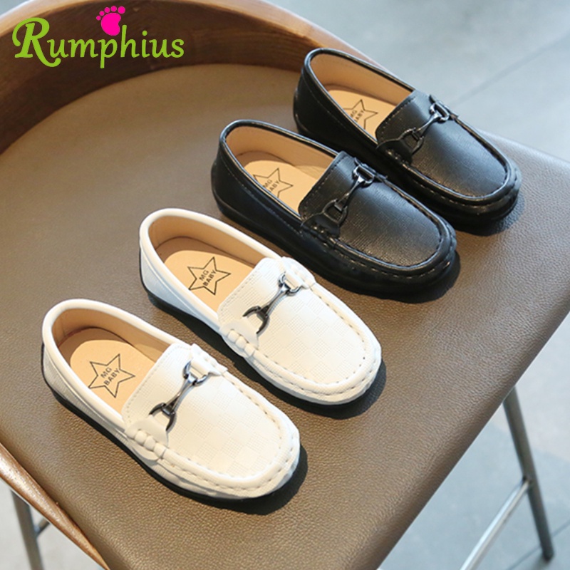 Rumphius Giày Lười Đế Mềm Màu Trơn Thoải Mái Dành Cho Bé Trai Size 21-30