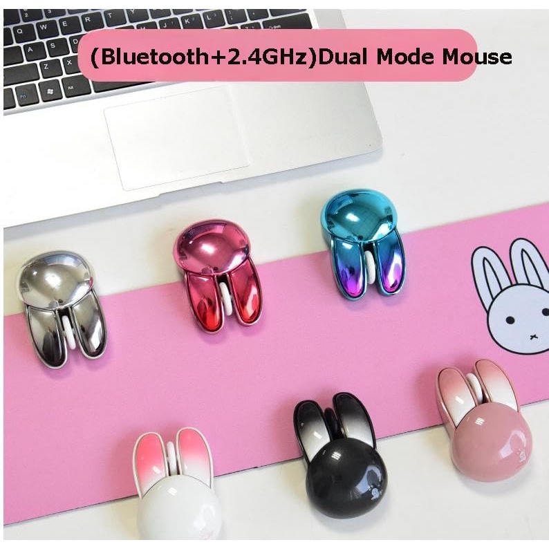 Chuột Quang Không Dây 3D Hình Thỏ Bunny Dễ Thương