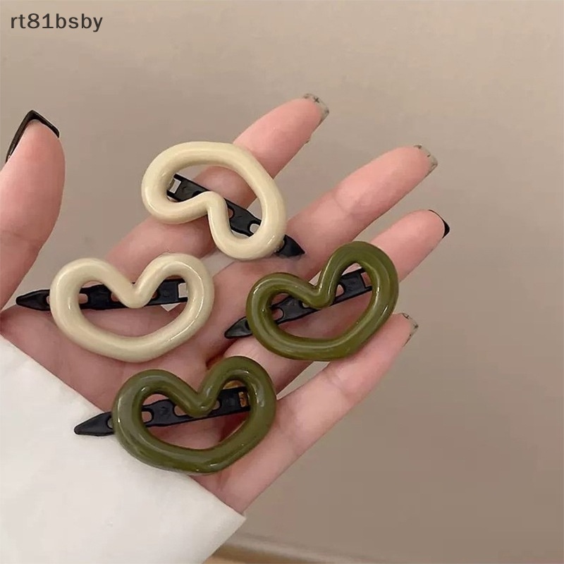 Set 2 Kẹp Tóc Hình Trái Tim Màu Sắc Ngọt Ngào Cho Nữ