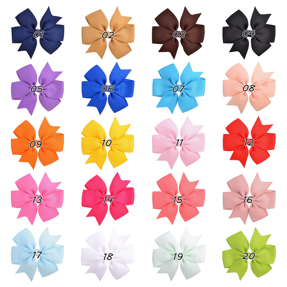 1 Kẹp Tóc Nơ Ruy Băng Nhiều Màu 2.44 Inch Dễ Thương Cho Bé Gái