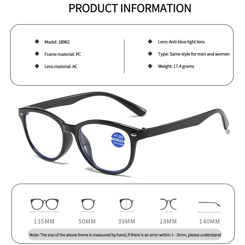 Kính Đọc Sách Chống Ánh Sáng Xanh Thời Trang Cho Nam Và Nữ