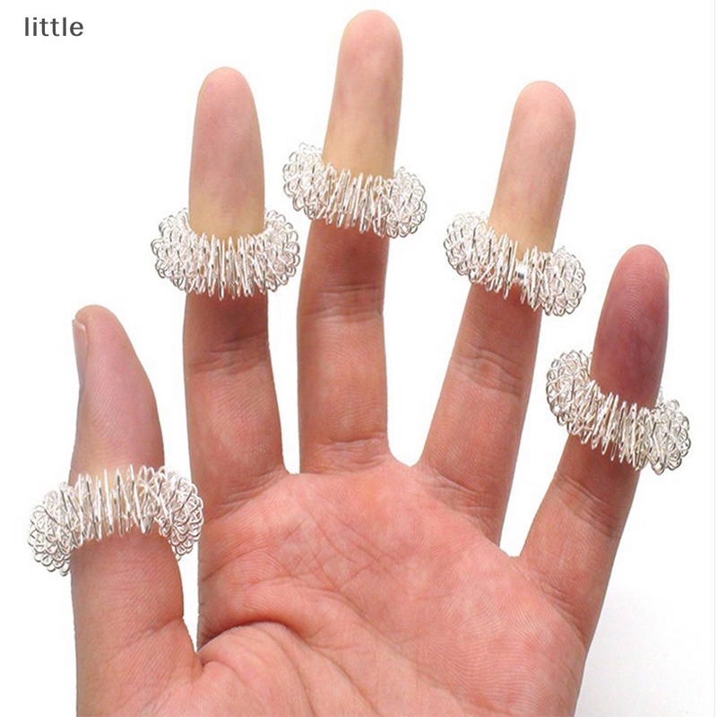 Set 10 Nhẫn Đeo Ngón Tay Bằng Thép Không Gỉ Mát Xa Thư Giãn