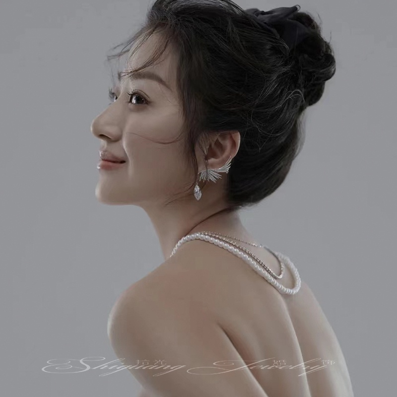 Bông Tai Hình Đôi Cánh Đính Đá Zircon Thời Trang Dành Cho Nữ