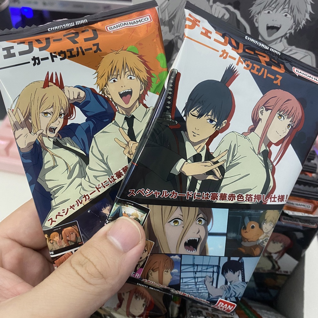 Pack thẻ nhân phẩm bánh xốp anime Chainsaw Man chính hãng - Chainsaw Man wafer card