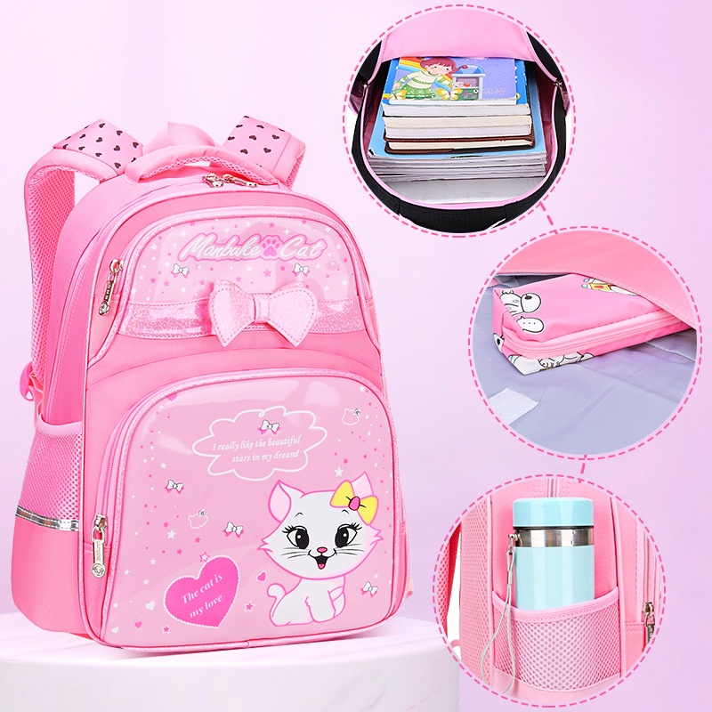 Ba Lô Đi Học Cỡ Lớn In Họa Tiết Hoạt Hình Chú Mèo Dễ Thương Thời Trang 2023 Cho Bé Mẫu Giáo