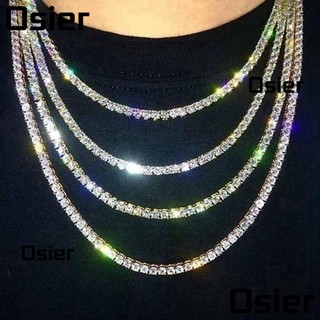 Crystal Diamond Men Hip Hop Tennis Necklace Choker Chain Gifts
