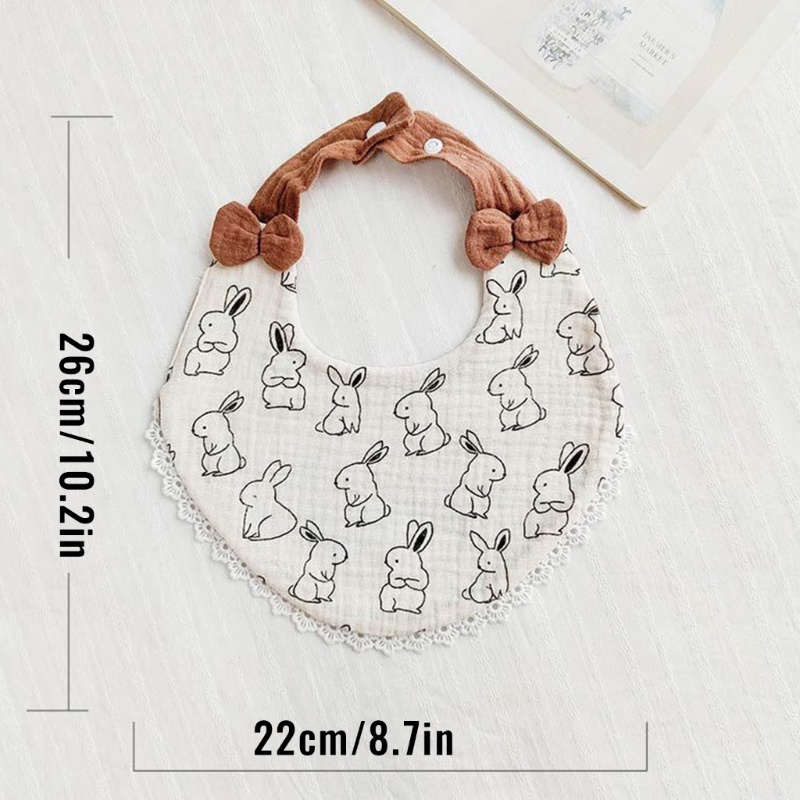 Yếm Ăn Vải cotton Họa Tiết Hoa Xinh Xắn Cho Bé