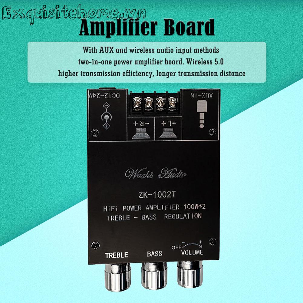 Bảng Mạch Khuếch Đại Âm Thanh ZK-1002T HIFI 2.0 Kênh 100Wx2 Chuyên Dụng
