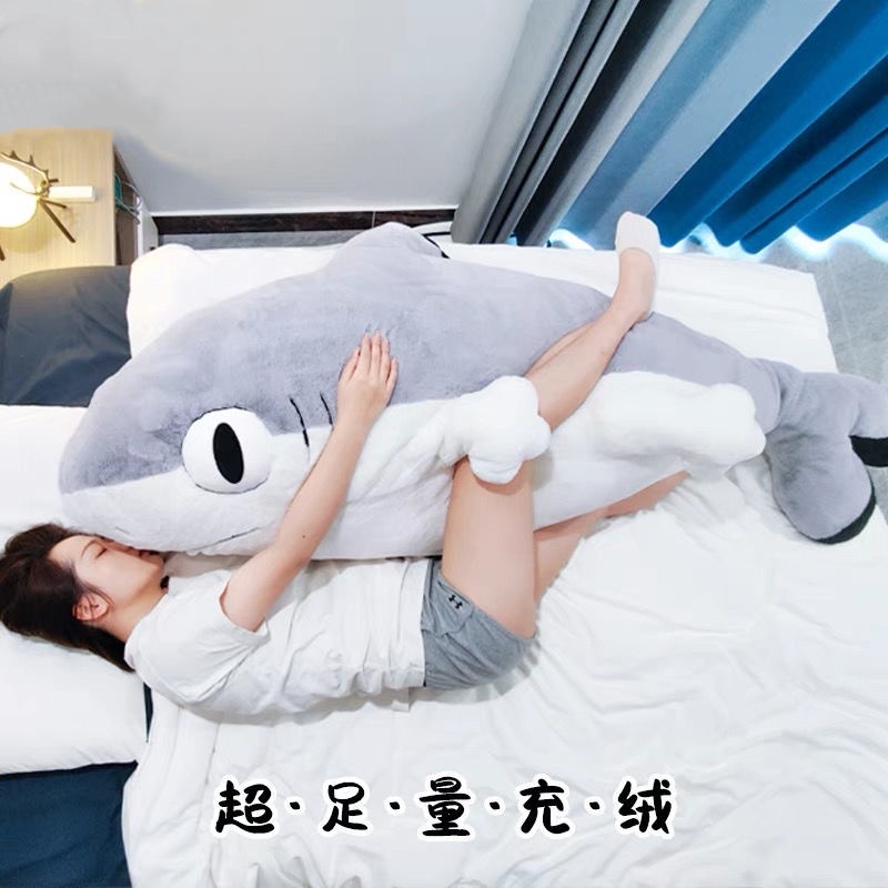 Cá mập vô tri với 4 chiếc chân mèo, Một jingsha mèo búp bê sang trọng gối phim hoạt hình hoạt hình ngoại vi đồ chơi búp bê sang trọng nữ món quà