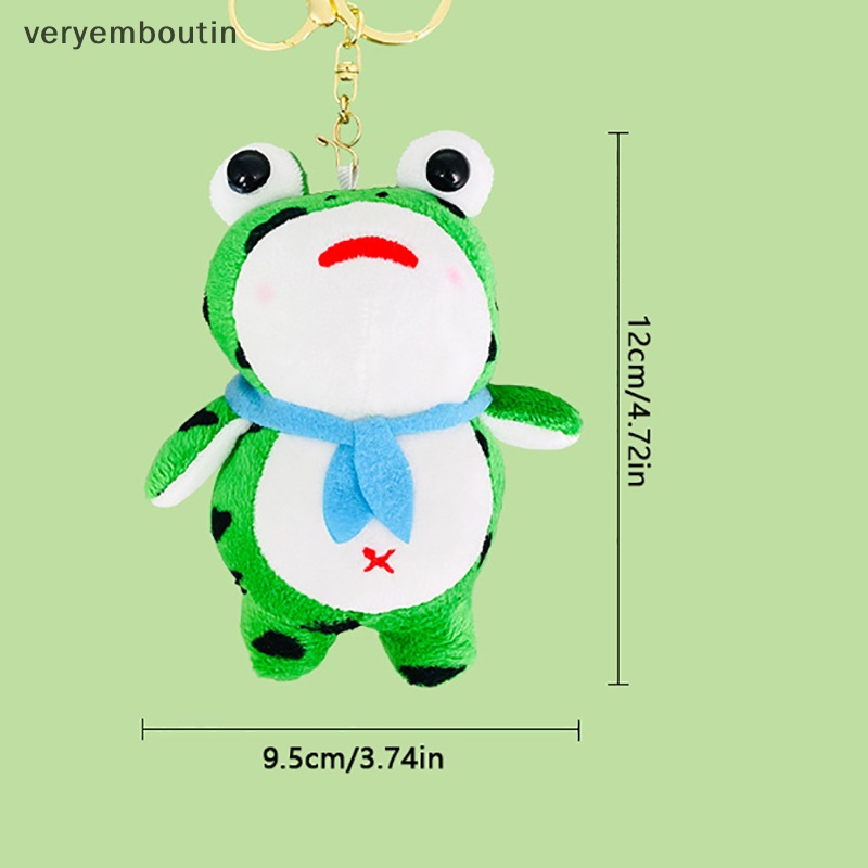1 Móc Khóa Hình Ếch Đeo Khăn Choàng Đỏ Hoạt Hình Dễ Thương