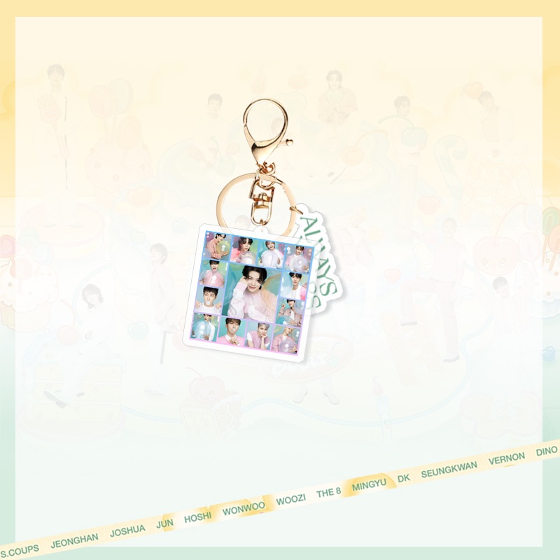 Móc Khóa Acrylic Hình Nhóm Nhạc Kpop Seventeen Mới