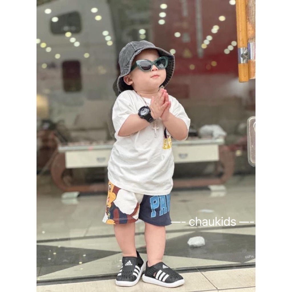 SALE SET BỘ COTTON HÌNH CHÚ CHÓ CỨU HỘ 8-18KG