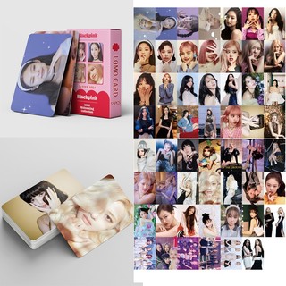 55pcs/box balck-pink how you like that photocards jennie lisa jisoo rose lomo cards black pink lalisa kpop postcards letaotao2023