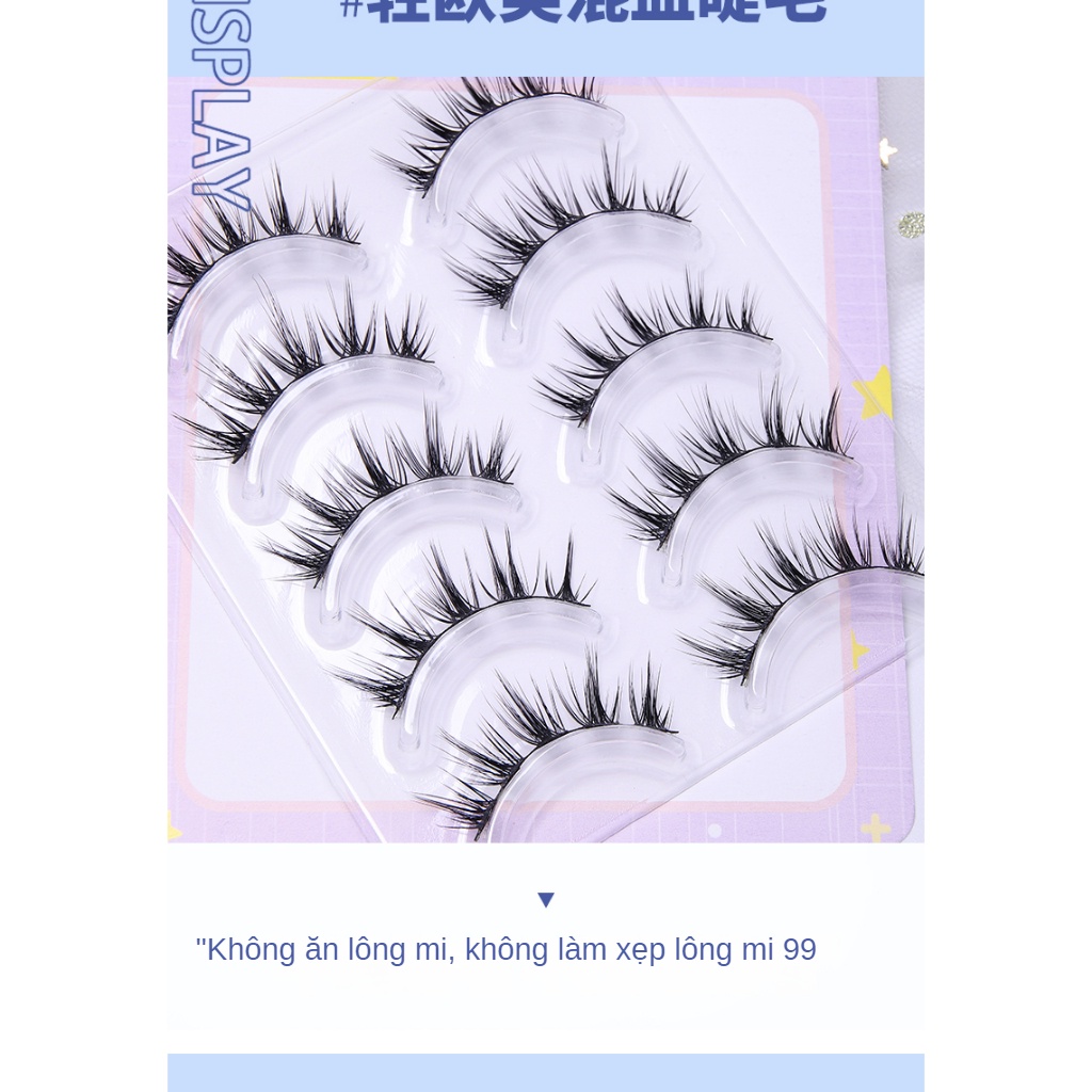 Lông Mi Giả Xoăn Dày Tự Nhiên Bằng Lúa Mạch Phong Cách Âu Mỹ Dành Cho Trang Điểm Cô Dâu