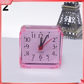 Đồng hồ báo thức để bàn mini hình vuông nhỏ gọn yên tĩnh dùng khi đi du lịch