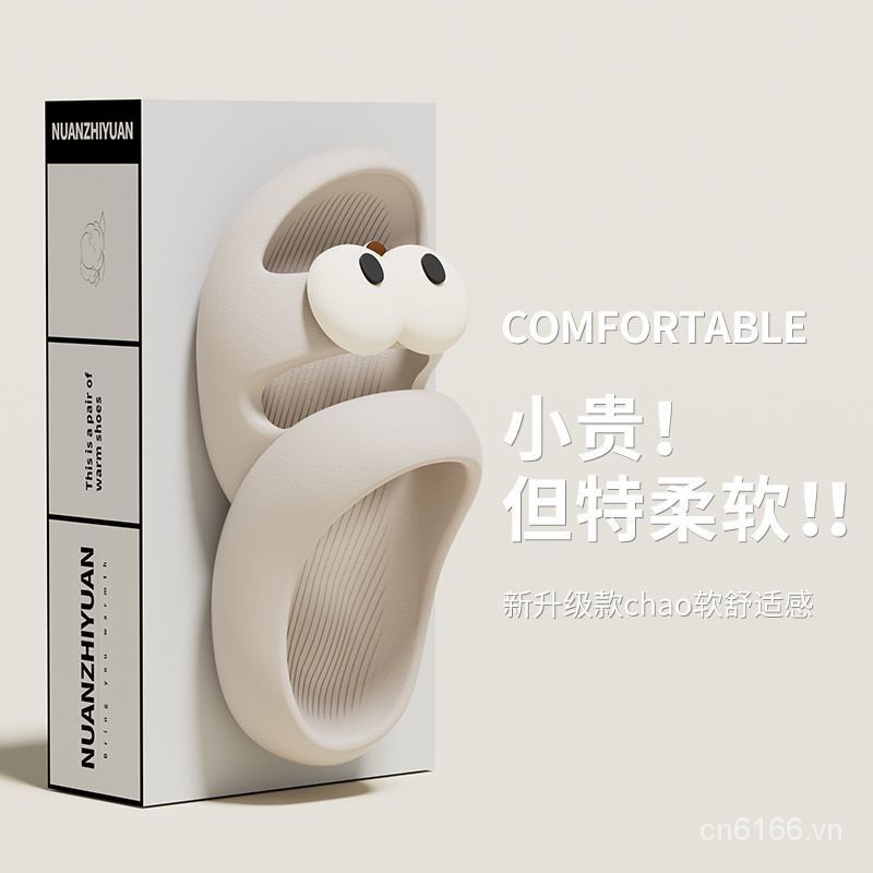 Dép Sandal Đế Dày Hai Dây Hình Đôi Mắt To Thời Trang Mùa Hè Dành Cho Bạn Nữ Mang Trong Nhà / Ngoài Trời / Đi Biển