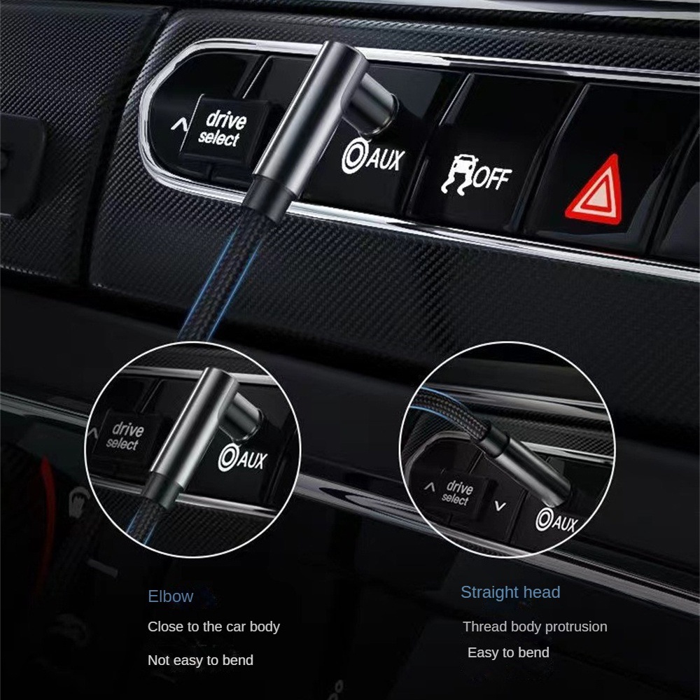 Cáp Aux Xe Hơi Cáp Âm Thanh Đực Cáp Âm Thanh Khuỷu Tay 3.5Mm Loa Âm Thanh Tai Nghe Bluetooth Dây Kết Nối Cáp Âm Thanh Bộ Chuyển Đổi Aux homelove