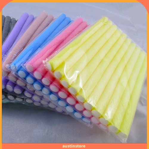 Set 10 Thanh Xốp Mềm Uốn Tóc DIY Tiện Dụng