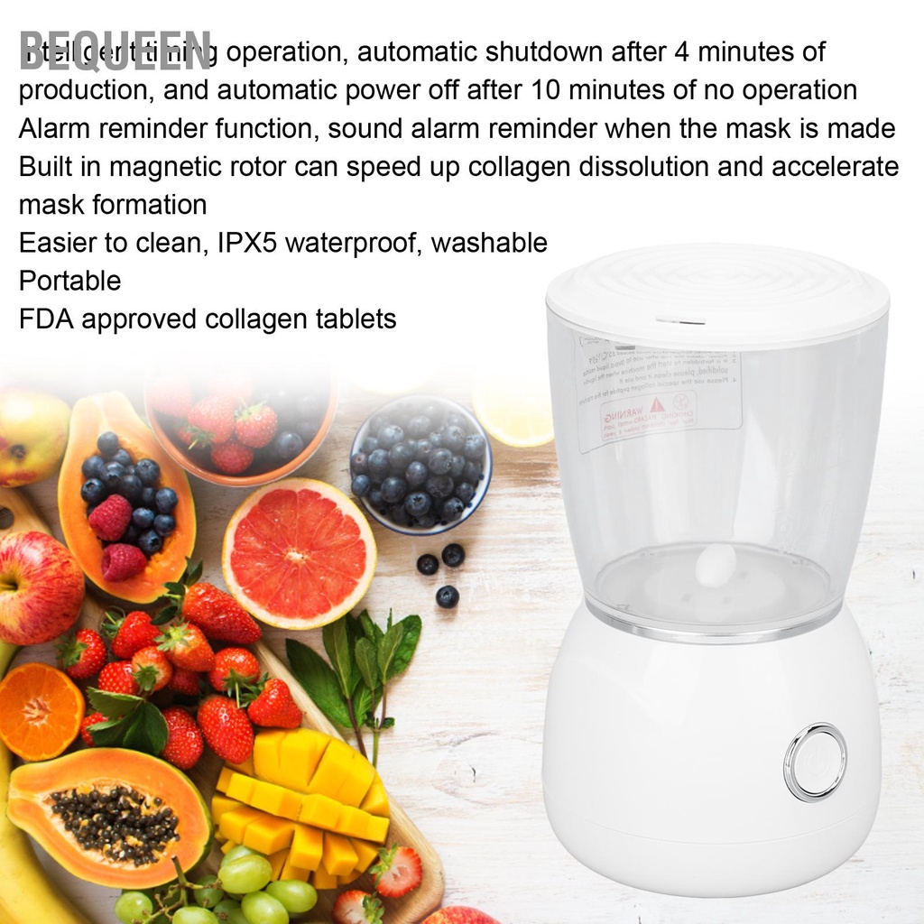 Bequeen Máy làm mặt nạ trái cây Mini DIY Bộ máy rau củ quả tự nhiên cho gia đình