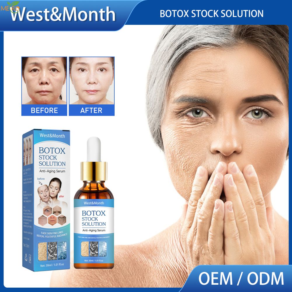 Botox Facial Hiệu quả Chống lão hóa Giảm nếp nhăn Trán Serum làm săn chắc da 30ml Huyết thanh mặt Botox Stock Solution Làm trắng Sửa chữa Quà tặng Ngày của Mẹ Tàu điện ngầm