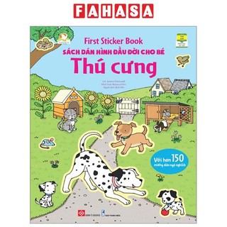 Sách first sticker book - sách dán hình đầu đời cho bé - thú cưng