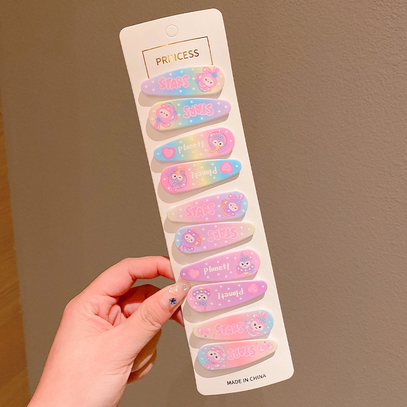10 cái kẹp tóc cô gái mũ dễ thương bb kẹp trẻ em phụ kiện tóc cô gái kẹp tóc trẻ em phim hoạt hình tóc thẻ mũ nón